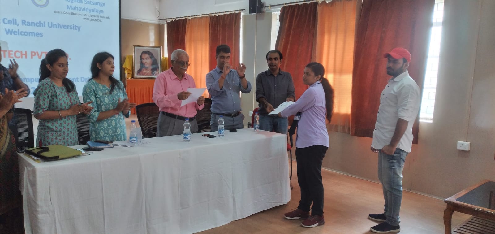 Yogoda Satsanga  Mahavidyalaya facilitated the University Campus Placement Drive.